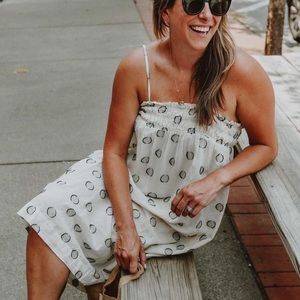 Loft beach polka dot spaghetti strap dress